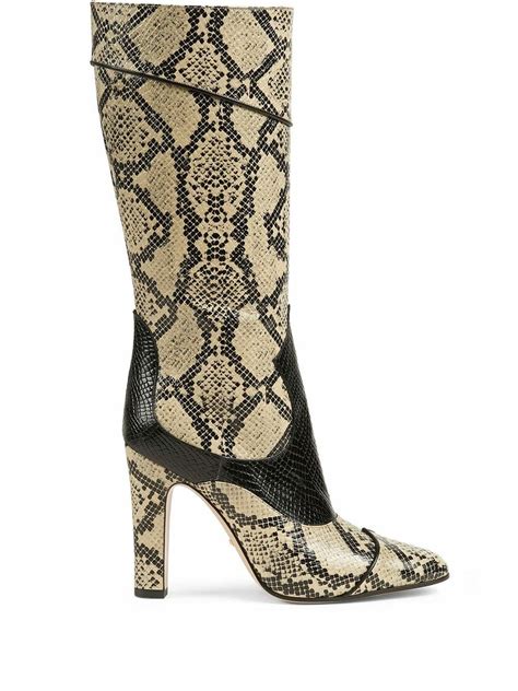 gucci snake print boots